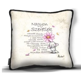   Kicsi díszpárna, Te vagy minden álmom, szeretlek, kis elefánt, szerelmes ajándék