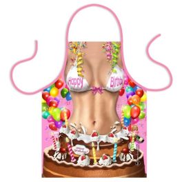 Vicces szakács kötény, Születésnapi tortás, nőknek