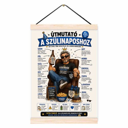Vicces oklevél, Útmutató szülinaposhoz, férfi
