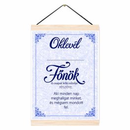 Vicces oklevél, Főnök a csapat lelki edzője