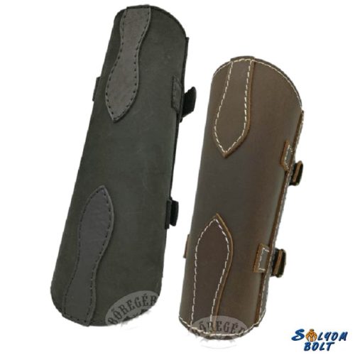 Barna és fekete bőr alkarvédő