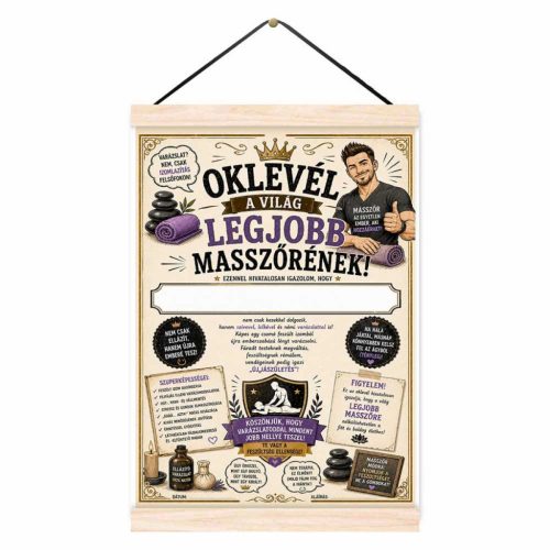 Vicces oklevél, A világ legjobb masszőrének
