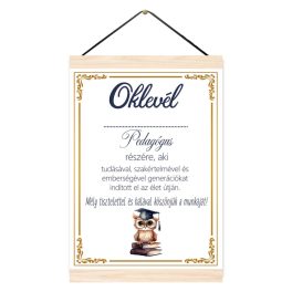 Vicce oklevél, Ballagás, pedagógus részére