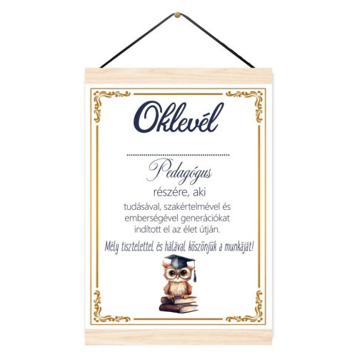 Vicces oklevél, Ballagás, pedagógus részére