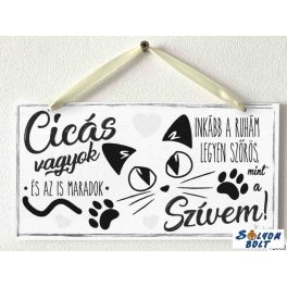 Kicsi falikép, cicás vagyok