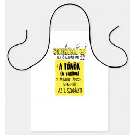 Vicces szakács kötény, A konyhában 2 fő szabály van