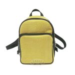 Bőr hátitáska, hátizsák, sárga