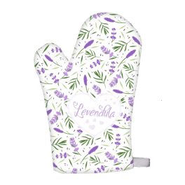 Edényfogó kesztyű, főzőkesztyű, levendulás minta
