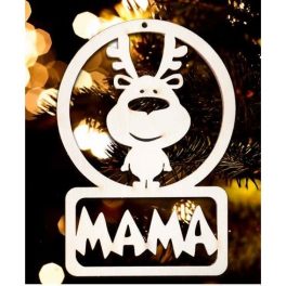 Karácsonyfa dísz, Mama, rénszarvas