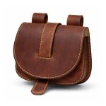 Bőr tarsoly övtáska, barna