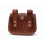Bőr tarsoly övtáska, barna