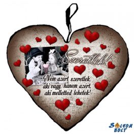 Szív alakú párna, nem azért szeretlek...