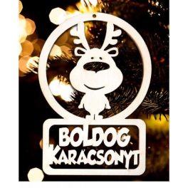 Karácsonyfa dísz, Boldog karácsonyt, rénszarvas
