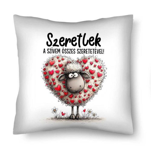 Kicsi díszpárna, Szeretlek a szívem összes szeretetével