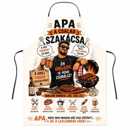 Vicces szakács kötény, Apa a család szakácsa