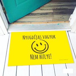 Vicces színes lábtörlő, Nyugdíjas vagyok...