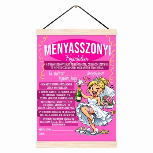 Vicces oklevél, Menyasszonyi fogadalom