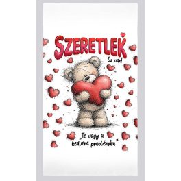  Szerelmes törölköző, szeretlek, te vagy a kedvenc problémám