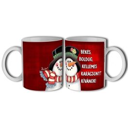 Bögre karácsonyra, hóember békés karácsony