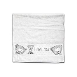 Szerelmes törölköző, I love you, szürke maci