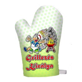   Vicces edényfogó kesztyű, főzőkesztyű, Grillezés királya