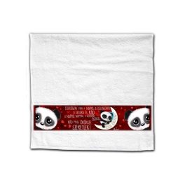   Szerelmes törölköző, Rólad álmodom, szeretlek, panda maci