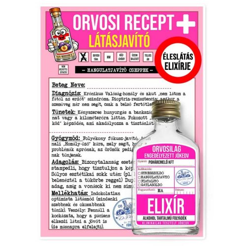 Vicces orvosi recept laposüveggel, Látásjavító