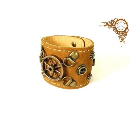 Steampunk karkötő, kerék