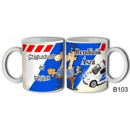 Vicces bögre, rendőrök ásza