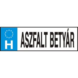 Vicces rendszámtábla, Aszfalt betyár