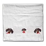 Szerelmes törölköző, Fekete tacskó, 2 méretben