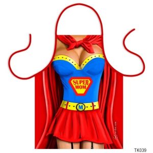 Vicces szakács kötény, Super Mom Vicces szakács kötény, Super Mom