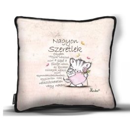   Kicsi díszpárna, Nélkülözhetetlen vagy nekem, szeretlek, cica, szerelmes ajándék