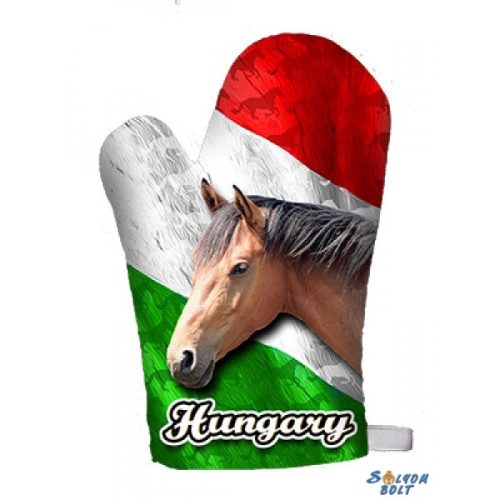 Vicces edényfogó kesztyű, Hungary - barna ló