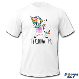 Vicces póló, Unikornis, It's Corona Time, L
