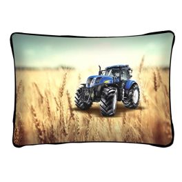 Díszpárna, traktor kék színben