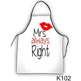 Vicces szakács kötény, Mrs always Right