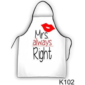 Szakács kötény, Mrs always Right Szakács kötény, Mrs always Right