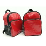 Bőr hátitáska, hátizsák, piros