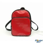 Bőr hátitáska, hátizsák, piros