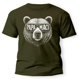 Vicces póló több színben, Papa maci