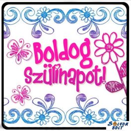 Születésnapi hűtőmágnes, Boldog szülinapot, pillangók