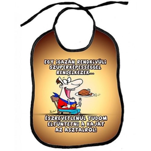 Vicces előke, Szuperképesség a kajához