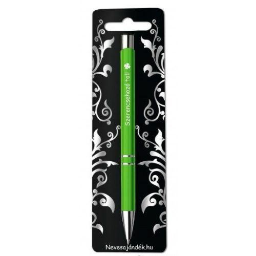 Gravírozott toll, Szerencsehozó toll, zöld