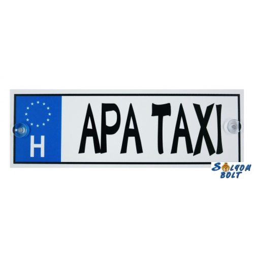 Vicces rendszámtábla, Apa taxi