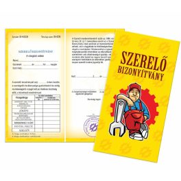 Vicces bizonyítvány, Szerelő bizonyítvány