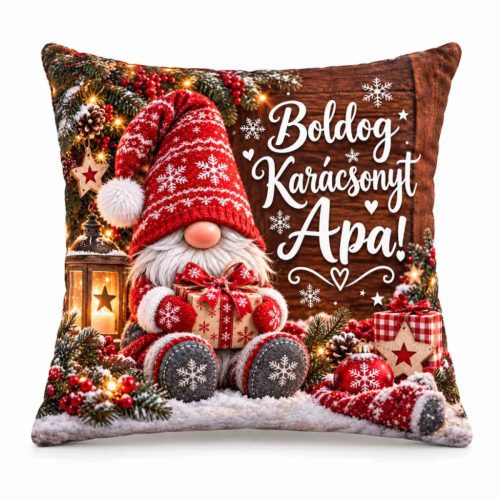 Karácsonyi plüss párna, Apának