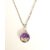 Nyaklánc, kétoldalú, lila pikkely mintás medállal