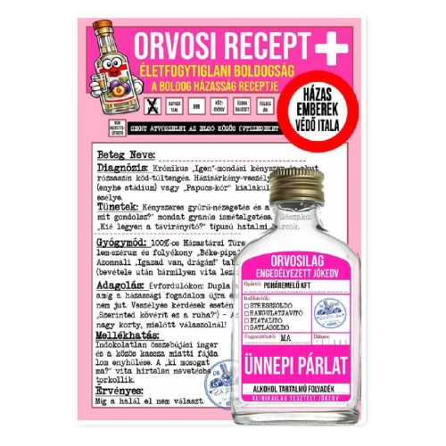 Vicces orvosi recept laposüveggel, Házas embereknek