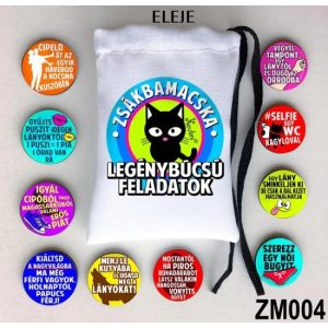 Zsákbamacska társasjáték, Legénybúcsú feladatok Zsákbamacska társasjáték, Legénybúcsú feladatok